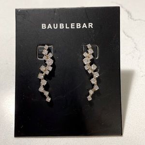 Silver, Cubic Zirconia, Crystal drop earrings, Brand New